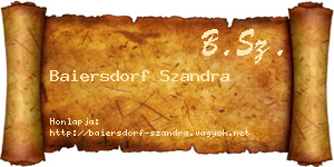 Baiersdorf Szandra névjegykártya